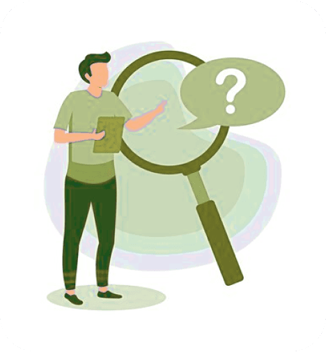 Questioning person
